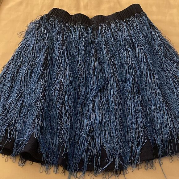 Julien David NWT Blue Shaggy Mini Skirt. Size small. - Picture 3 of 8